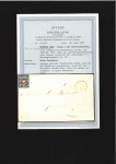 Stamp of Switzerland / Schweiz » Rayonmarken » Rayon I, dunkelblau mit Kreuzeinfassung Type 20 mit schwarzem P.D. entwertet auf Faltbrief