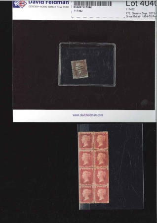 Stamp of Great Britain » 1854-70 Perforated Line Engraved Penny red plated selection incl. SG.C7s with 3 cov
