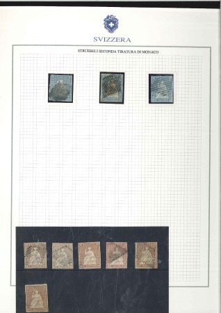 Stamp of Switzerland / Schweiz » Sitzende Helvetia Ungezähnt » Münchner Druck, 2. Auflage A-Ausgabe: Kl. Partie gebrauchte und ungebrauchte 