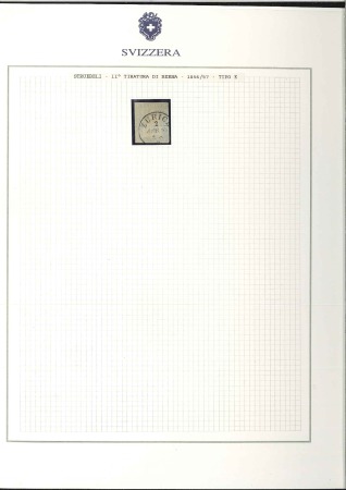Stamp of Switzerland / Schweiz » Sitzende Helvetia Ungezähnt E-Ausgabe: Kl. Partie gebrauchte Marken auf Ausste