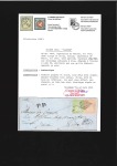 Stamp of Switzerland / Schweiz » Sitzende Helvetia Ungezähnt » Münchner Druck, 2. Auflage 40Rp hellgrün + 10Rp blau (Berner Druck I) entwert