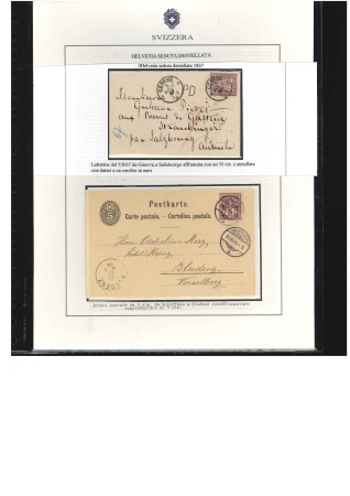 Stamp of Switzerland / Schweiz » Sitzende Helvetia Gezaehnt » Destinationen OESTERREICH : Kl. Los mit vier Briefen, dabei 50er