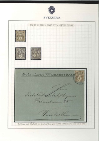 1882-1906, Spezialsammlung Ziffermuster auf Faserp