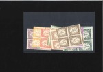 1938 Officials 1m to 50m complete set of nine, nh 