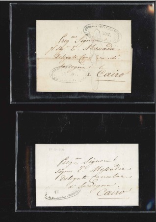 1853-60, Group of five covers with Posta Europea A