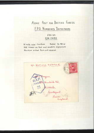 Stamp of Egypt » Egypt British Military Post 1932-39, Specialised collection of British Forces 