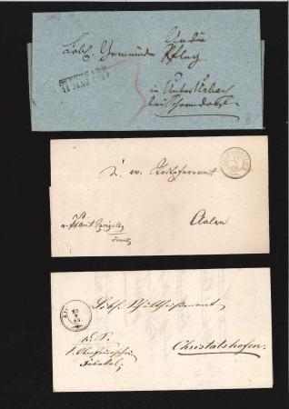 1775-1840, Group of 100's of stampless covers with