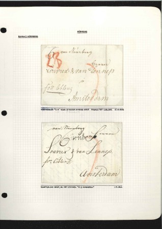 1802-64, Selection of stampless covers on pages fr