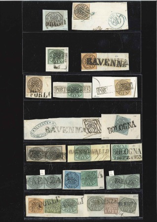 1852 Cancellation selection of 17 fragments with d