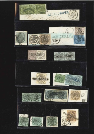 1852 Cancellation selection of 16 fragments with d