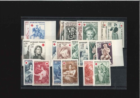 Stamp of France 1960-1970, Tous les timbres CROIX-ROUGE NON-DENTEL
