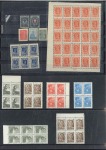 1915-59, Selection of singles, blocks of 4 (kvartb