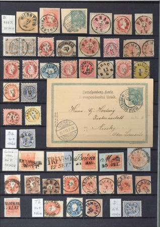 1850-90, Selection of 194 singles on stockpages sh