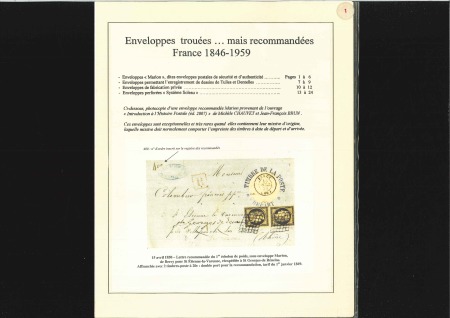 Stamp of France 1910-60, Collection de 22 enveloppes recommandés à