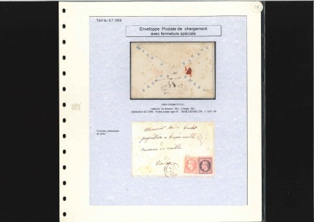 Stamp of France 1869 Enveloppe spéciale de chargement avec 10c +30