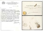 Stamp of Hungary 1Kr ockerorange Handpapier vorderseitig auf rekomm