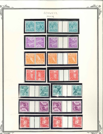1935-76, Ungebrauchte Sammlung Kehrdrucke und Zusa