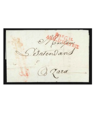 1810 Red Bau Gal ARM.D'ILLYRIE on cover to Zara, v