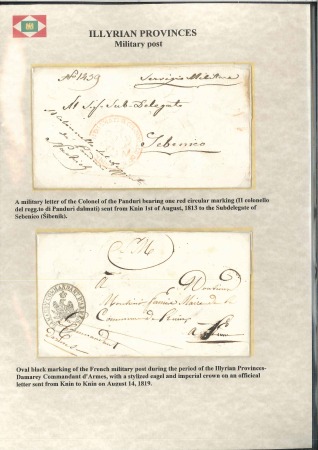 1810-1813 Group of 4 official covers, miltary / ci