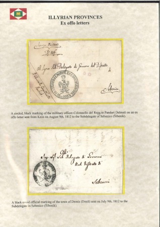 1811-1813 Group of 4 official covers, miltary or c