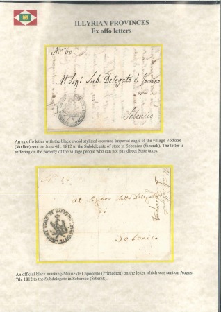Stamp of Austria » Pre-Stamp Letters and Documents 1812-13 Group of 4 official covers, viewing recomm