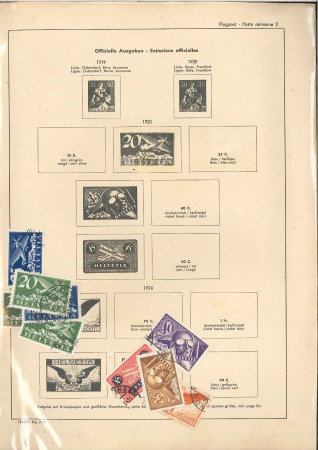 Stamp of Switzerland / Schweiz 1919-60, Schöne Auswahl Flugpostbriefe in einem Al