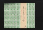 1908-13 Definitives 5h green in complete sheet of 