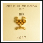 Stamp of Olympics » 1972 Munich Cased Gold First Place Winner’s Medal Awarded for Swimming