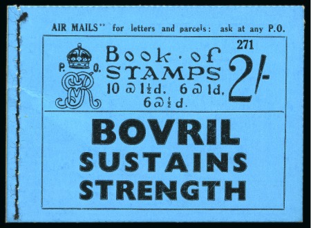 Stamp of Great Britain » Booklets 1934 2s Booklet, edition 271, complete and very fine