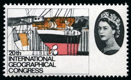 Stamp of Great Britain » Queen Elizabeth II 1964 Geographical Congress 4d with VIOLET & RED-BROWN OMITTED