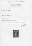 Stamp of France NON EMIS 1849 Cérès 20c bleu sur azuré, neuf avec