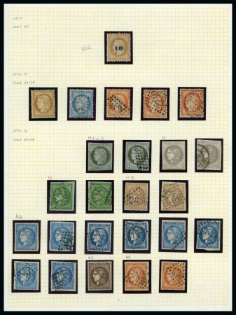 1849-1920 Collection neuf ou obl. sur feuilles avec