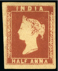 Stamp of India 1854 1/2a Reddish Brown "Captain Thullier's" essay
