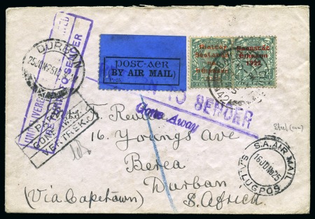 Stamp of Ireland » Airmails 1925 (May 26) Irish acceptance for last temporary Cape Town-Durban airmail service