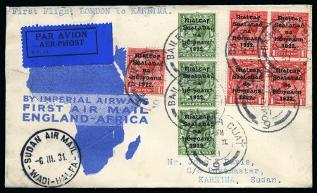 Stamp of Ireland » Airmails 1931 (Feb 26) Imperial Airways England-East Africa Service, collection of 15 flight covers