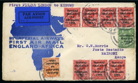 Stamp of Ireland » Airmails 1931 (Feb 26) Imperial Airways England-East Africa Service, London-Kisumu flight covers (2)
