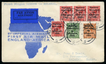 Stamp of Ireland » Airmails 1931 (Feb 26) Imperial Airways England-East Africa Service, group of four covers