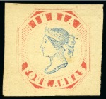 1891 4a Red and Blue reprint with issued head (pos.11)