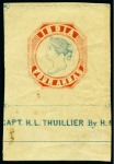 1894 4a Vermilion and Pale Blue reprint with essay head