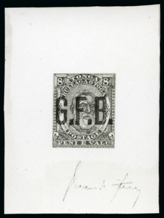 OFFICIALS: 1893 (Feb) Photographs of the Sperati forgeries of the 4d, 8d and 1s values