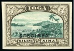 Stamp of Tonga 1897 Issue group of four proofs on carton paper