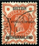 Stamp of Bechuanaland » Postal History & Cancellations GUBULAWAYO, KANYE, SHOSHONG and TATI cds with BECHUANALAND on individual stamps