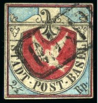 Stamp of Switzerland / Schweiz » Kantonalmarken » Basel Basler Taube, lebhaftblau, in leuchtend frischen Farben,