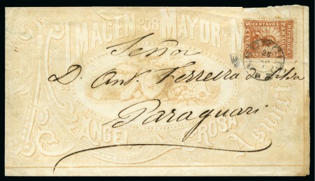 1881 Advertising cover for Lmacen Wholesalers in Asuncion