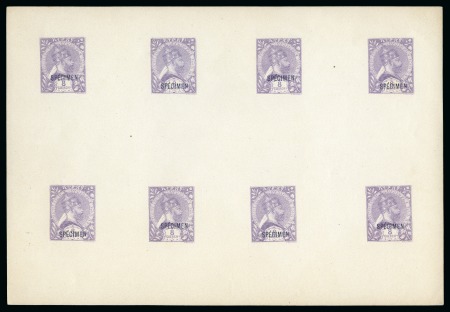 1896 Group of 6 proofs in sheetlets of 8 by E. Mouchon