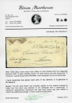Stamp of Peru » General Issues 1866 (May) Entire from Callao to Lima with two diagonally bisected 1862 1d pale vermilion