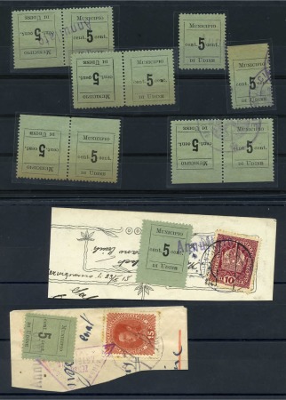 1918 Udine Municipality selection on 2 small stockcards