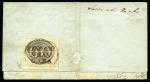 Stamp of Brazil UNIQUE CANCELLATION ON A BULLS EYE COVER1843 Bulls