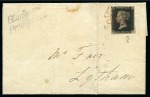 Stamp of Great Britain » 1840 1d Black and 1d Red plates 1a to 11 1840 (Dec 5) Wrapper from Blackpool to Lytham with 1840 1d black pl.8 MG