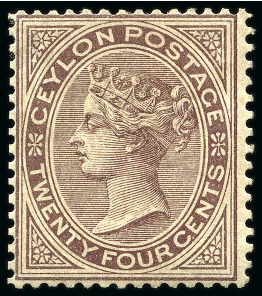 Stamp of Ceylon » Collections 1857-1947, Mint collection on stockcards incl. 1883-98 unissued 24c brown-purple perf.14